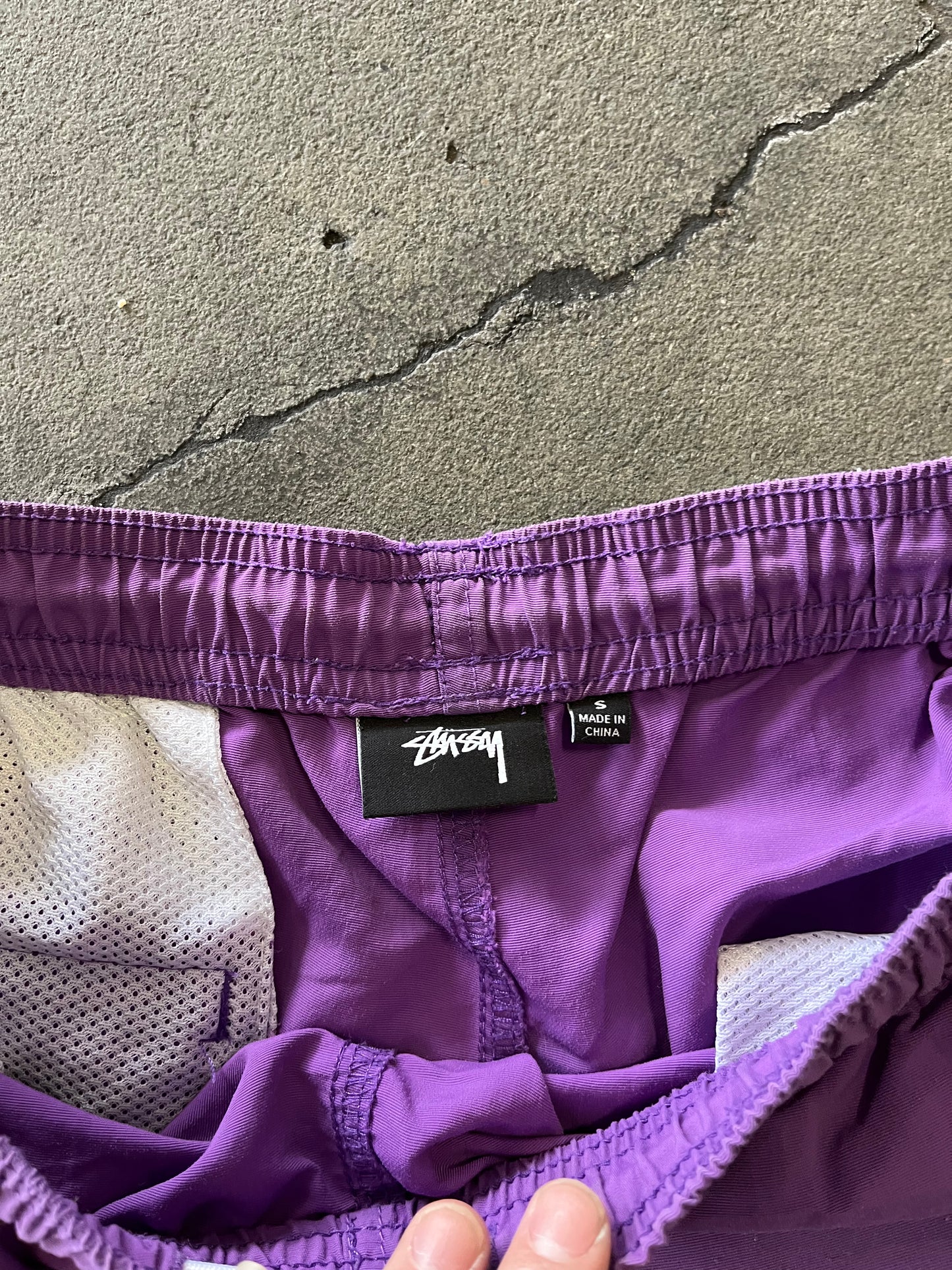 00s Stüssy Purple Nylon Shorts